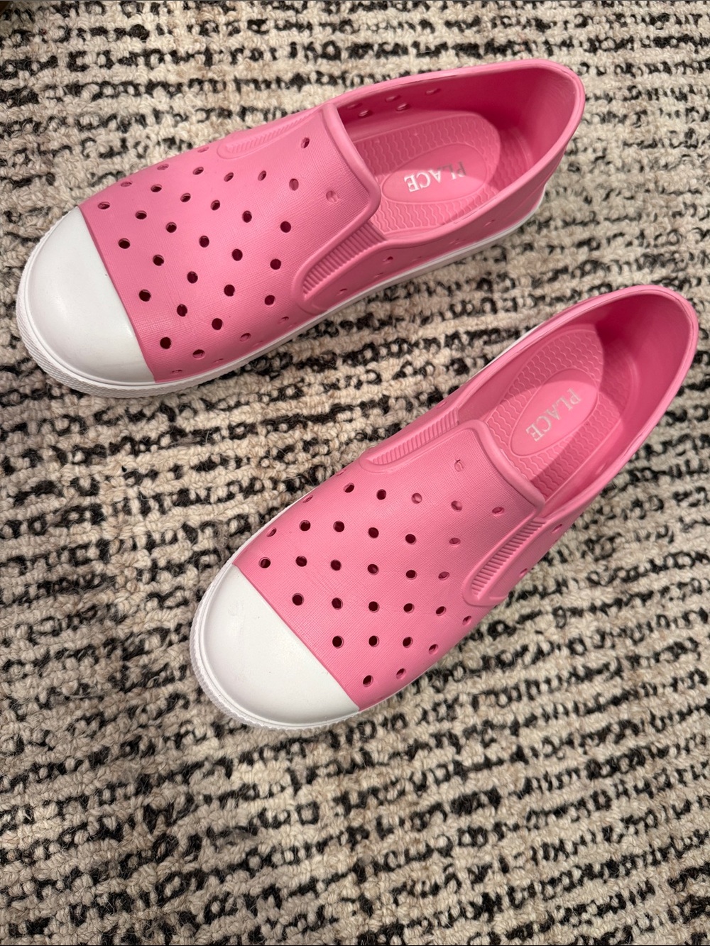 The Children's Place Pink Slip-On Perforated Sneakers with White Toe